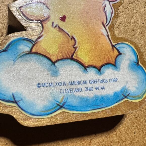 American greetings Funshine Care Bear wood figure cut out thick collectible toy - Picture 3 of 8